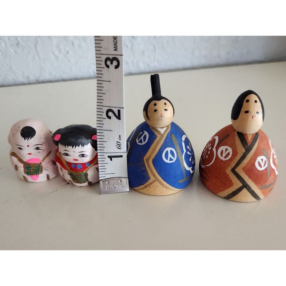 Momoyama Modern Kokeshi Dolls & Netsuke Clay Figurines Set Japan - Picture 4 of 14